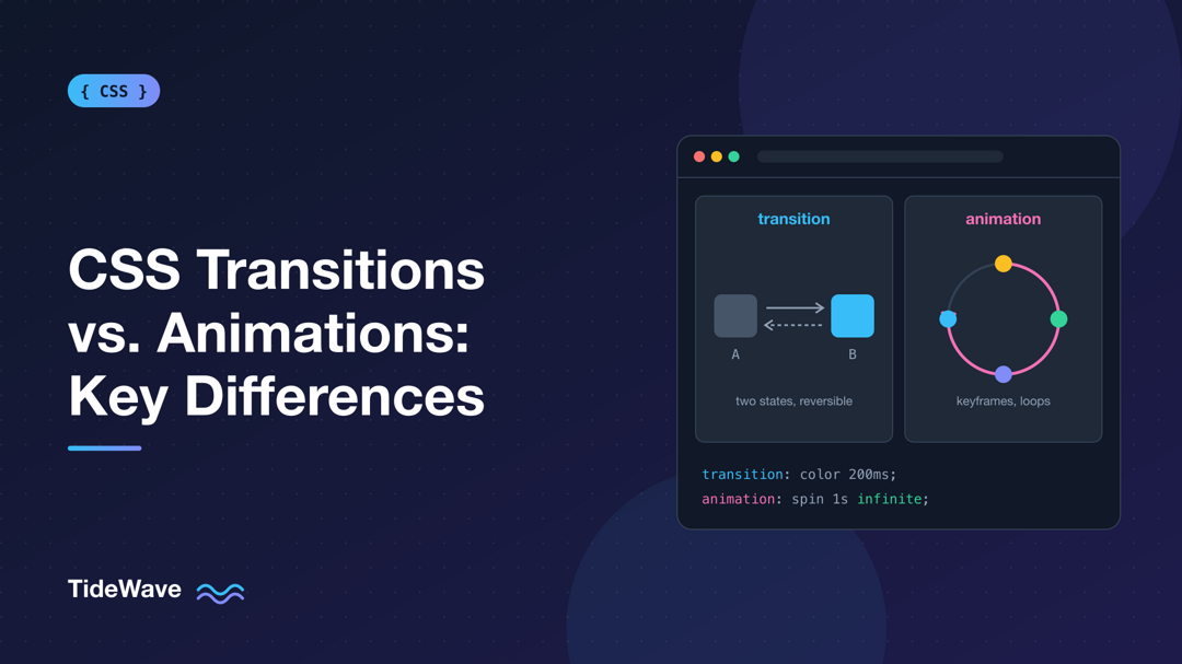 CSS Transitions vs. Animations: Key Differences and Use Cases