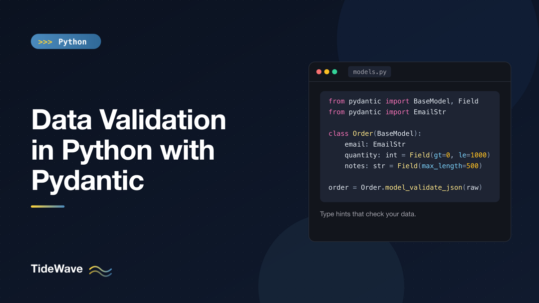 Data Validation in Python with Pydantic