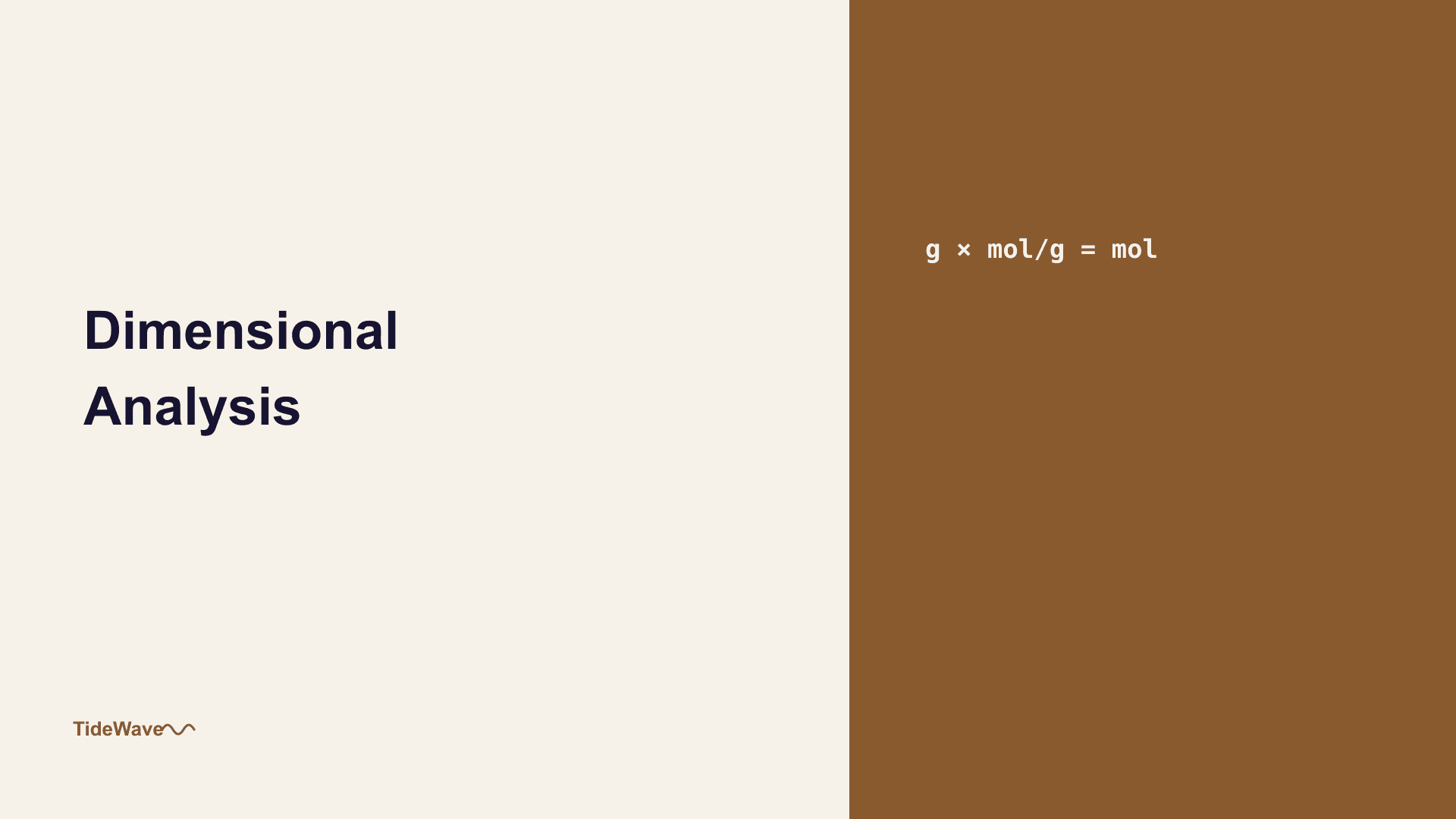 Dimensional Analysis: The Chemist's Method for Unit Conversion