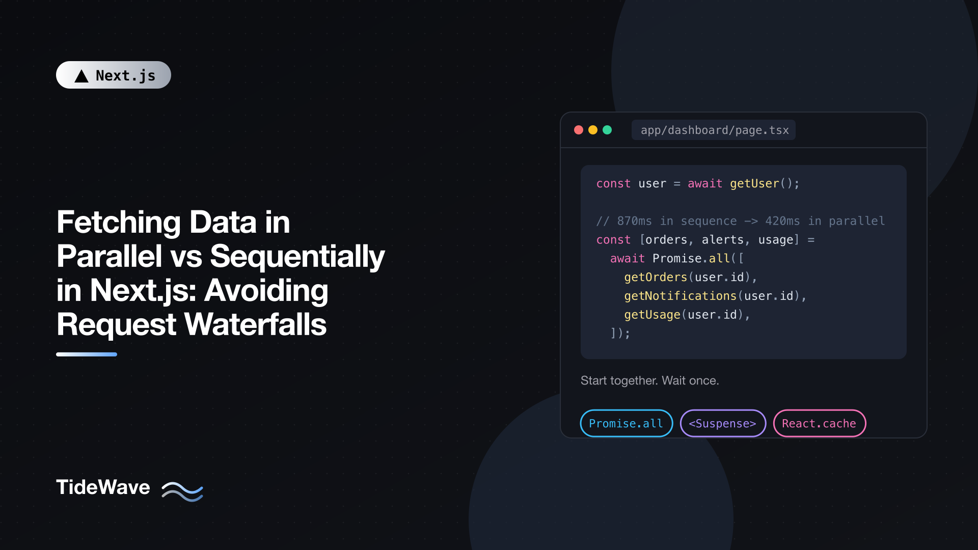 Fetching Data in Parallel vs Sequentially in Next.js: Avoiding Request Waterfalls