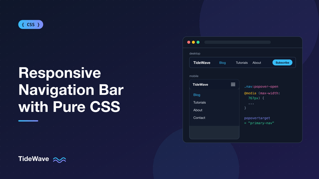 How to Build a Responsive Navigation Bar with Pure CSS