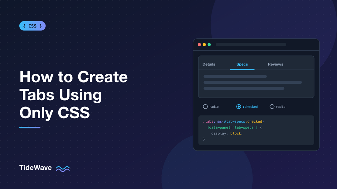 How to Create Tabs Using Only CSS
