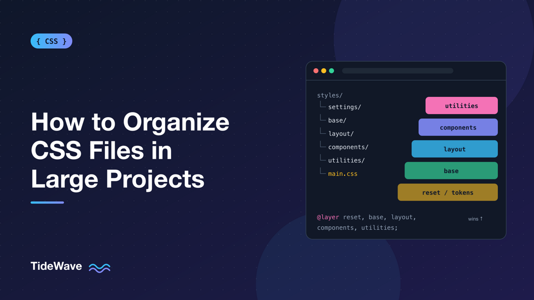 How to Organize CSS Files in Large-Scale Projects