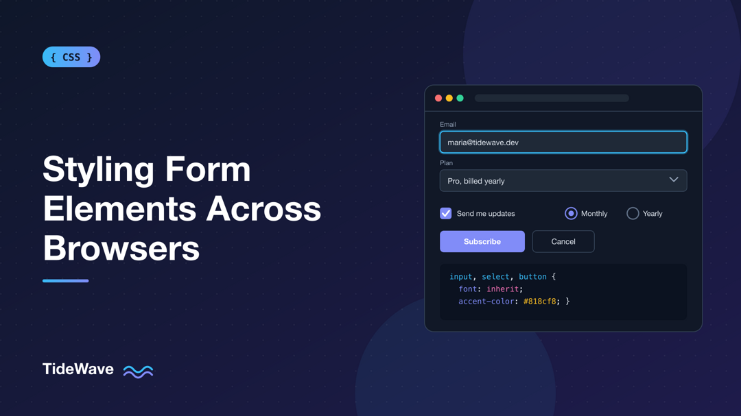 How to Style Form Elements Consistently Across Browsers