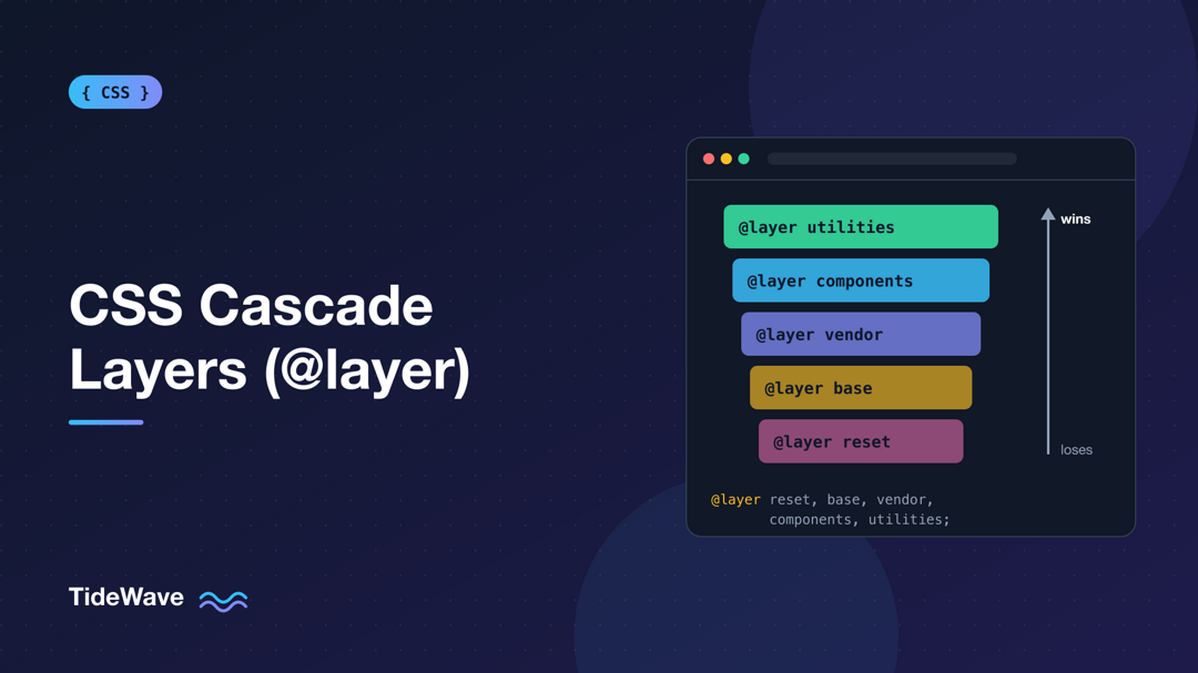 How to Use CSS Cascade Layers (@layer) to Tame Specificity