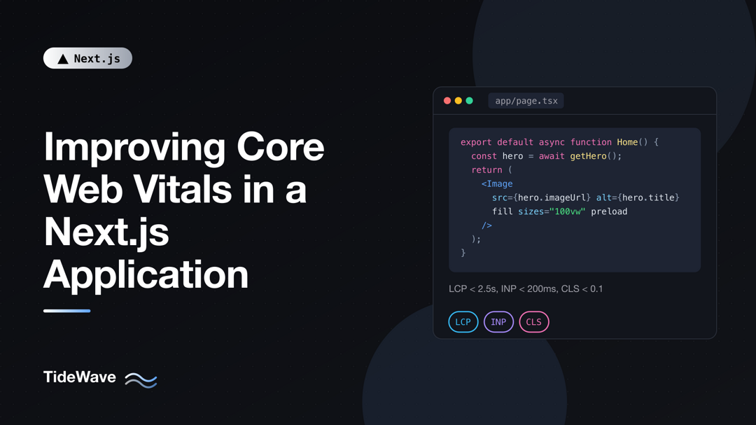 Improving Core Web Vitals in a Next.js Application