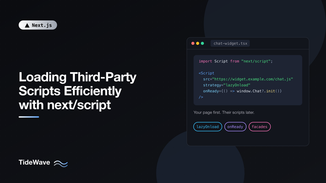 Loading Third-Party Scripts Efficiently with next/script