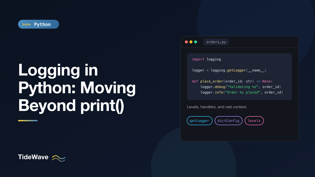 Logging in Python: Moving Beyond print()