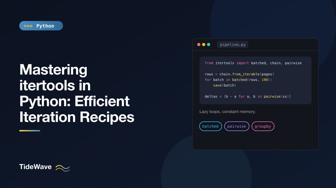 Mastering itertools in Python: Efficient Iteration Recipes