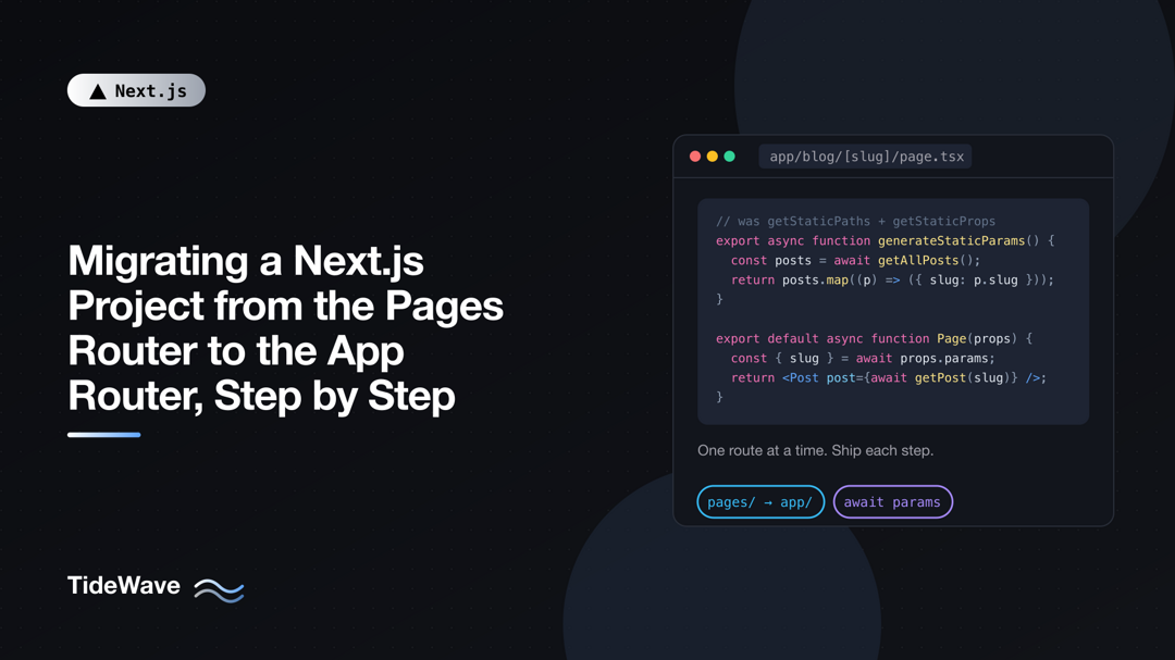 Migrating a Next.js Project from the Pages Router to the App Router, Step by Step
