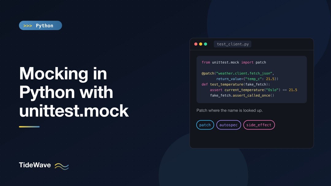 Mocking in Python with unittest.mock