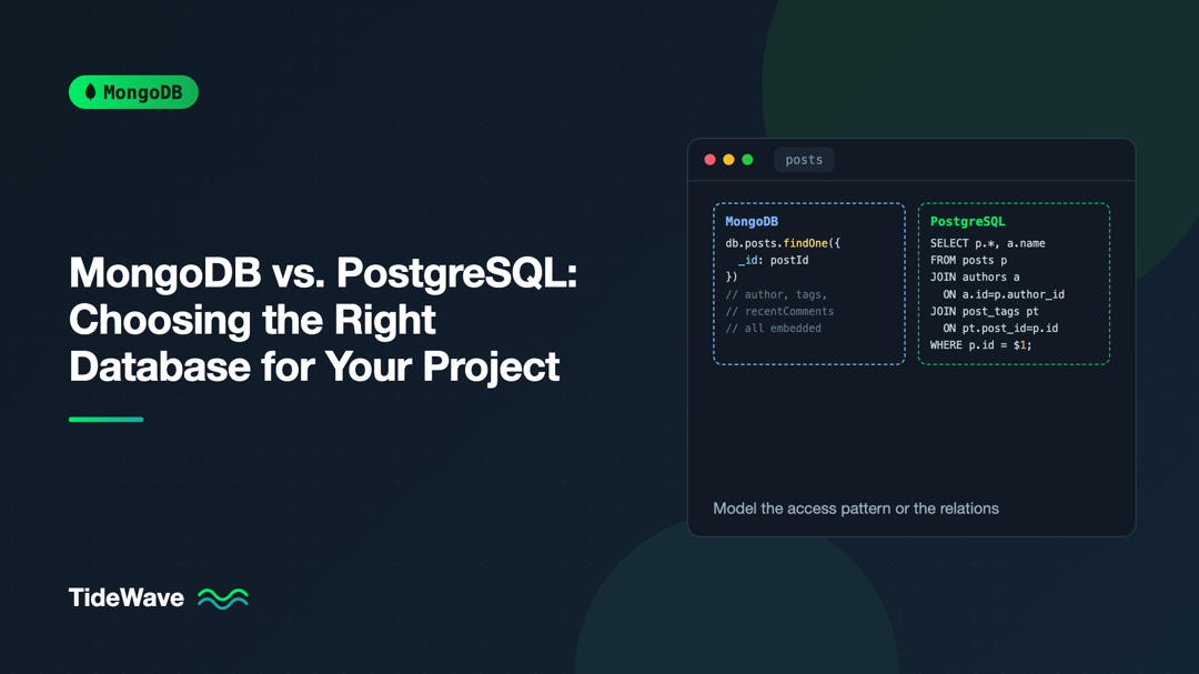 MongoDB vs. PostgreSQL: Choosing the Right Database for Your Project