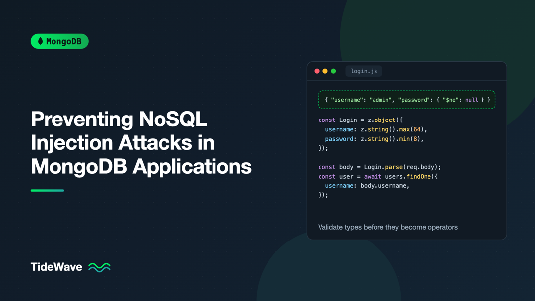 Preventing NoSQL Injection Attacks in MongoDB Applications