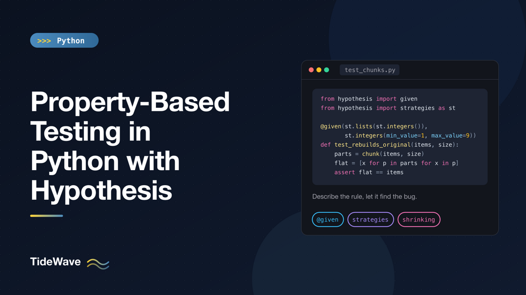 Property-Based Testing in Python with Hypothesis
