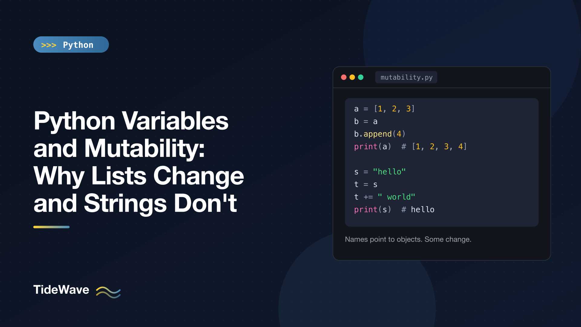 Python Variables and Mutability: Why Lists Change and Strings Don't