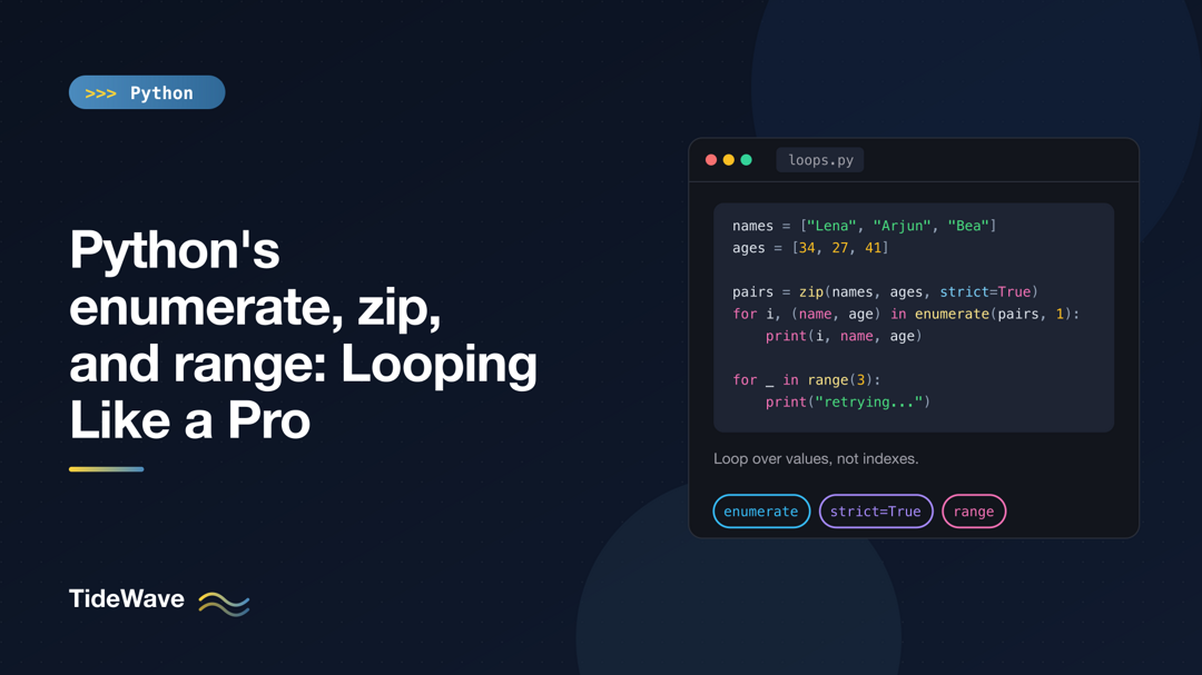 Python's enumerate, zip, and range: Looping Like a Pro
