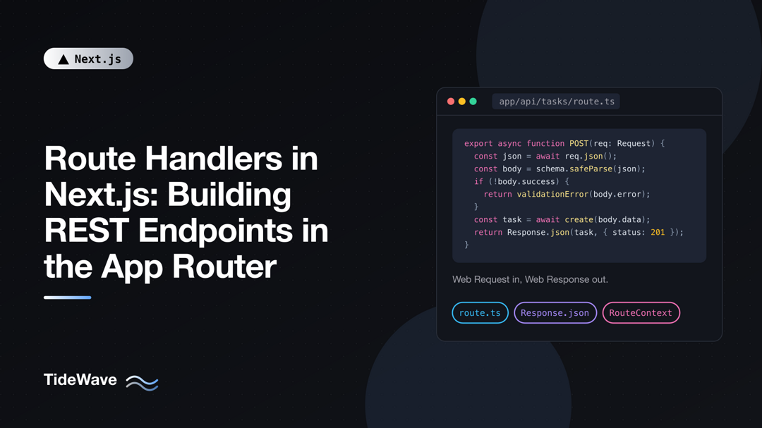 Route Handlers in Next.js: Building REST Endpoints in the App Router