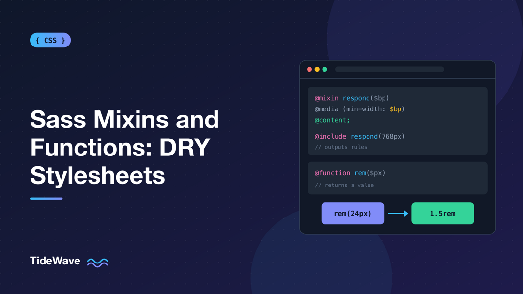 Sass Mixins and Functions: Writing DRY Stylesheets