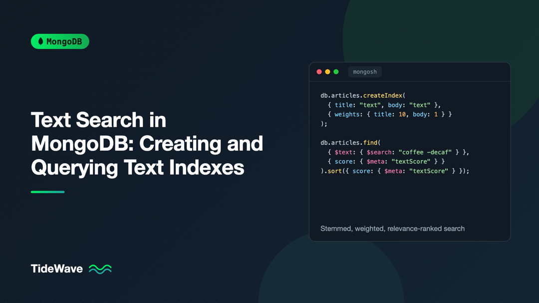 Text Search in MongoDB: Creating and Querying Text Indexes