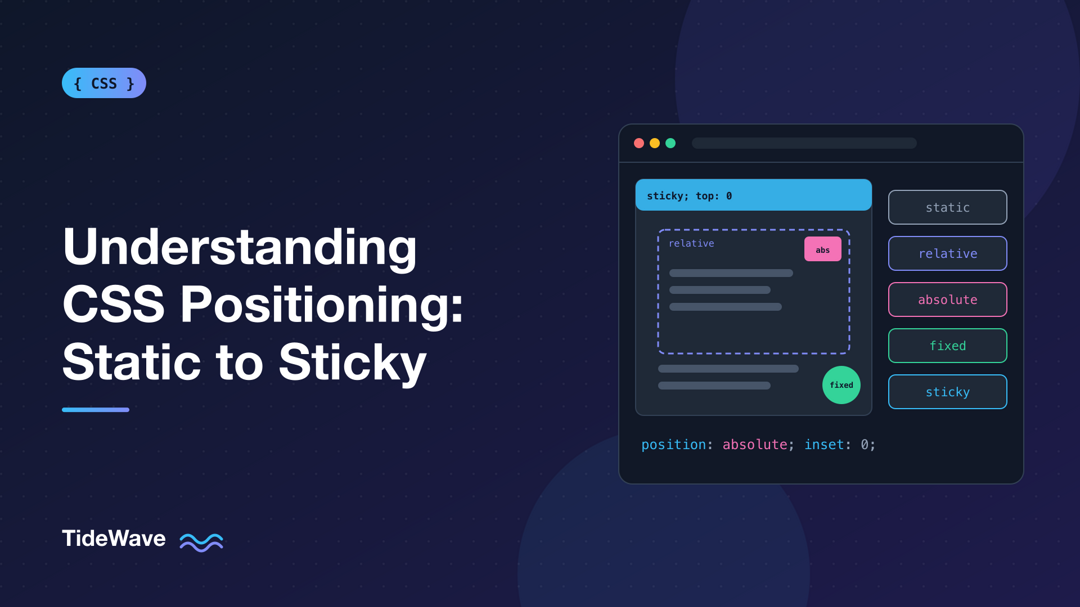 Understanding CSS Positioning: Static, Relative, Absolute, Fixed, and Sticky