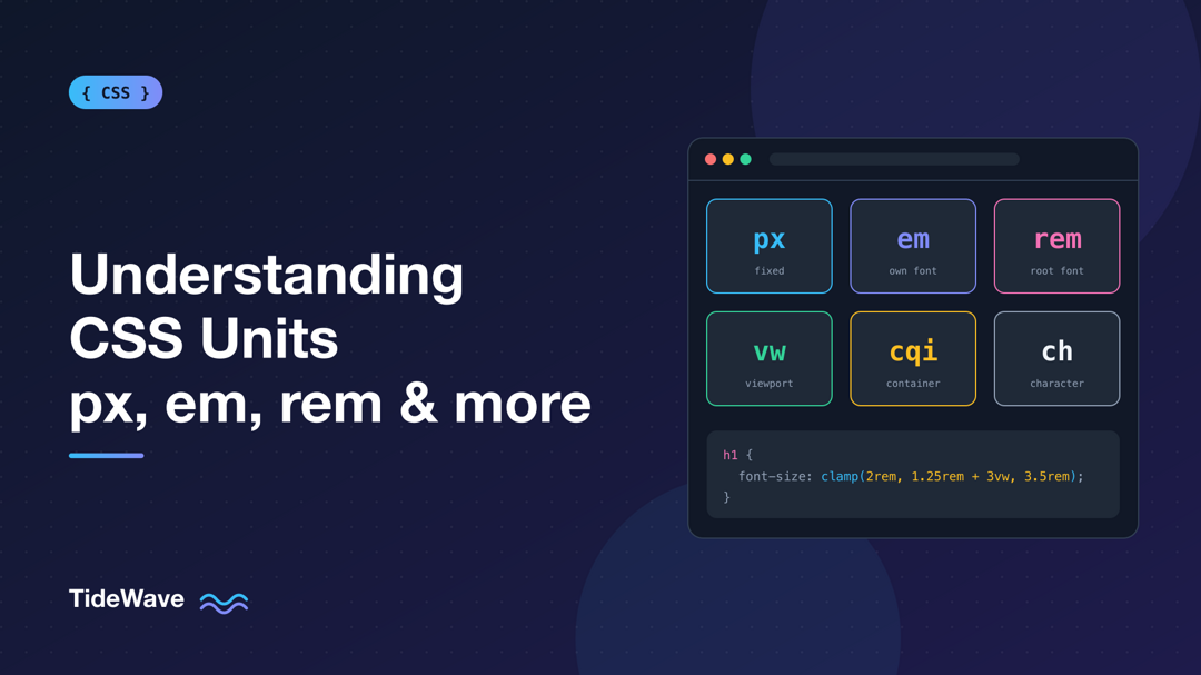 Understanding CSS Units: px, em, rem, vw, vh, and More