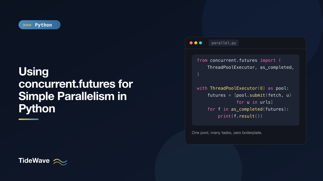 Using concurrent.futures for Simple Parallelism in Python
