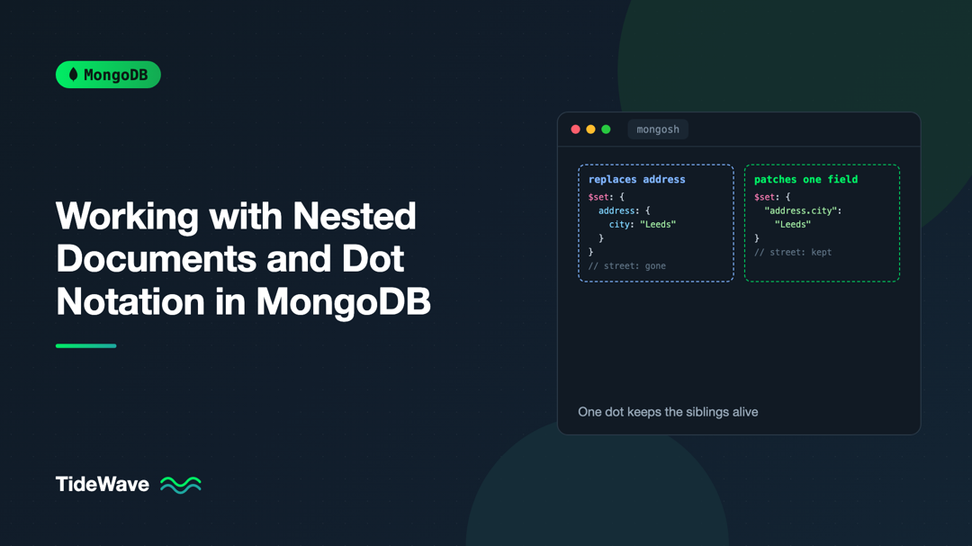 Working with Nested Documents and Dot Notation in MongoDB
