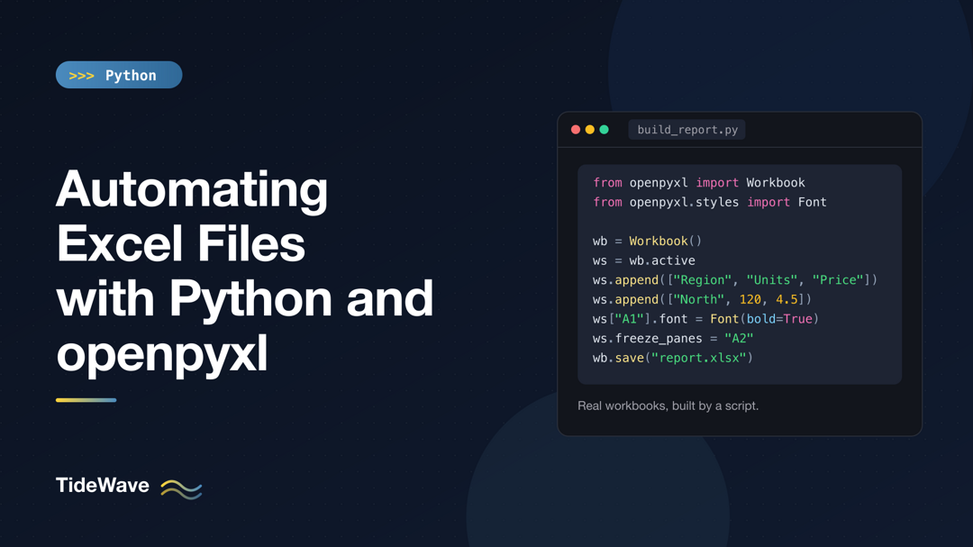 Automating Excel Files with Python and openpyxl