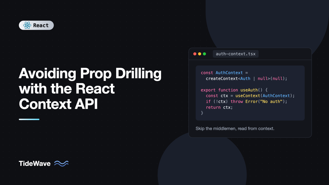 Avoiding Prop Drilling with the React Context API