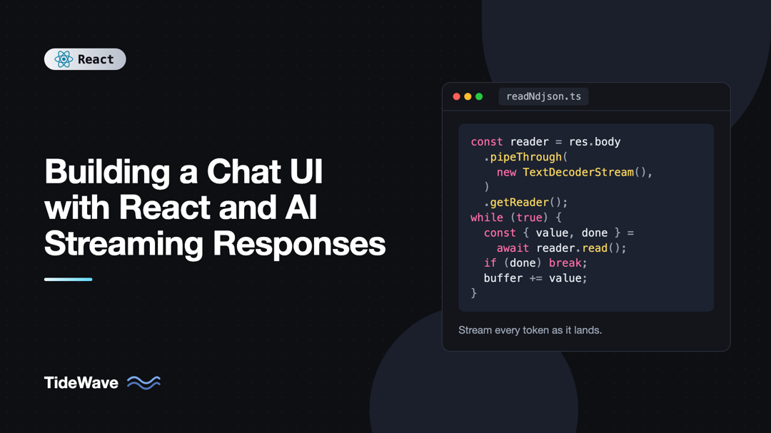 Building a Chat UI with React and AI Streaming Responses