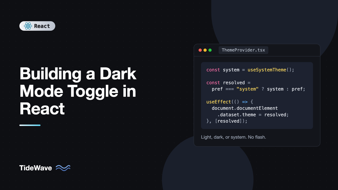 Building a Dark Mode Toggle in React