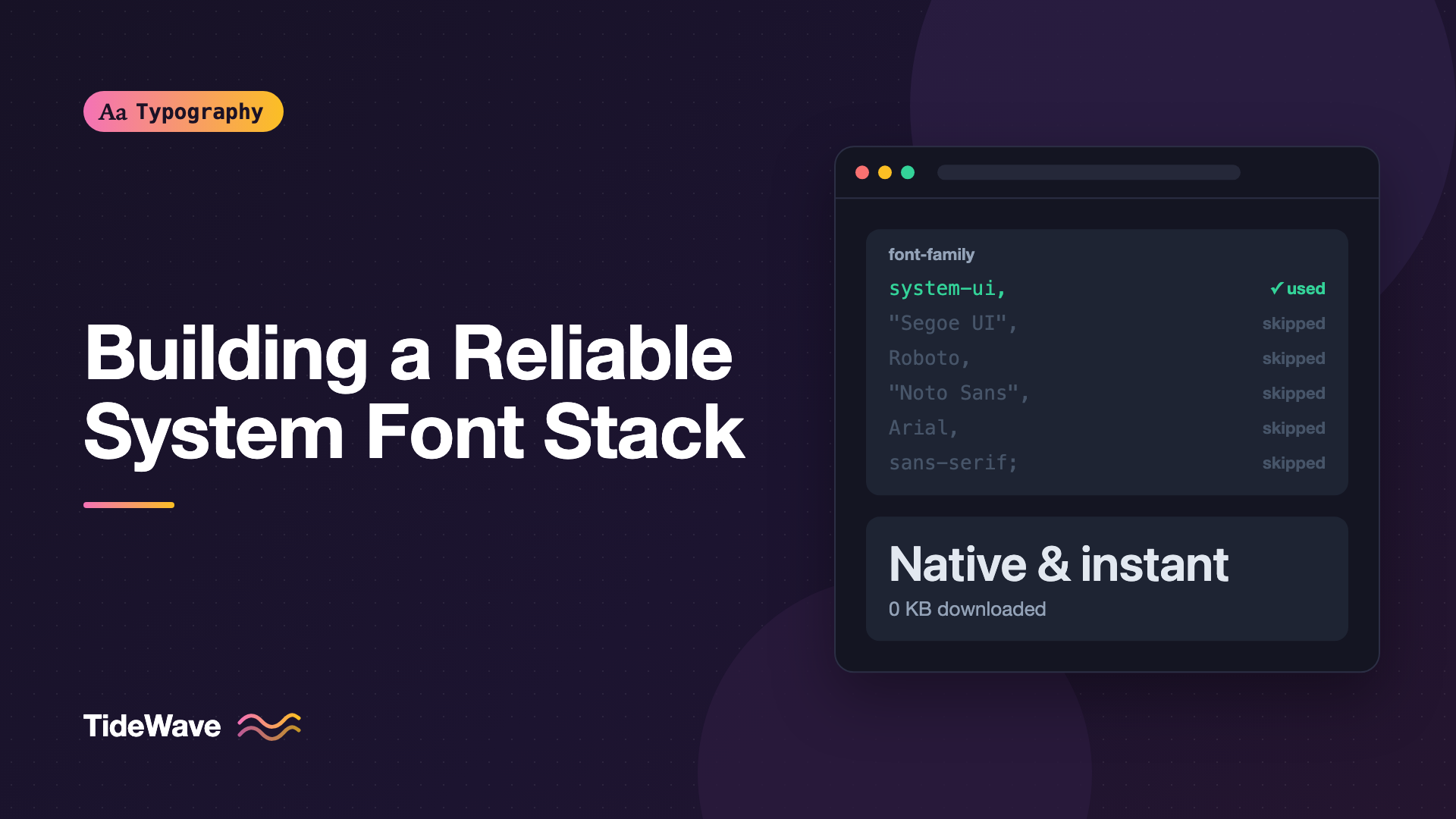 Building a Reliable System Font Stack