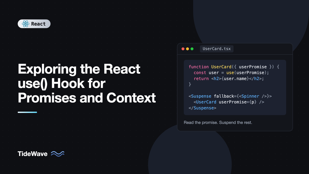 Exploring the React use() Hook for Promises and Context