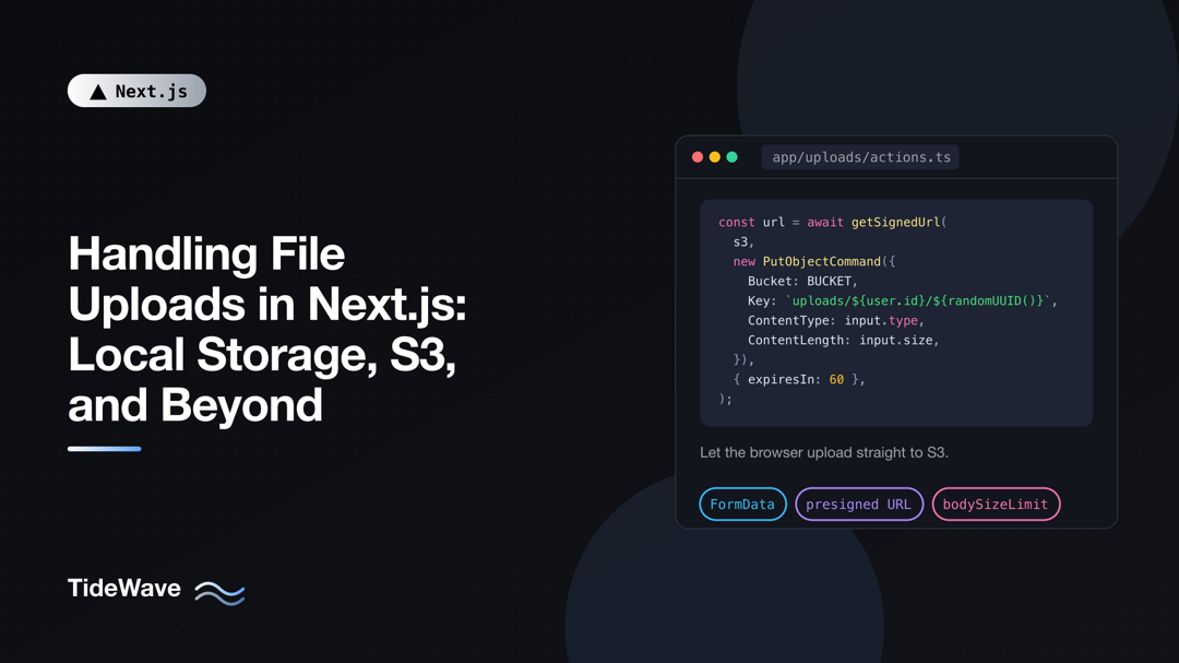 Handling File Uploads in Next.js: Local Storage, S3, and Beyond