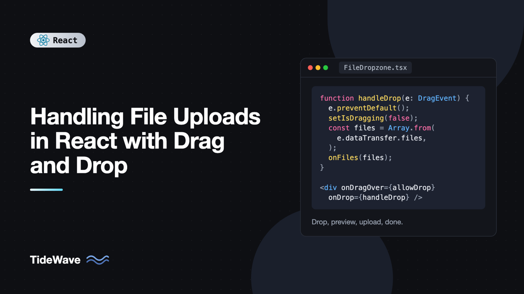 Handling File Uploads in React with Drag and Drop