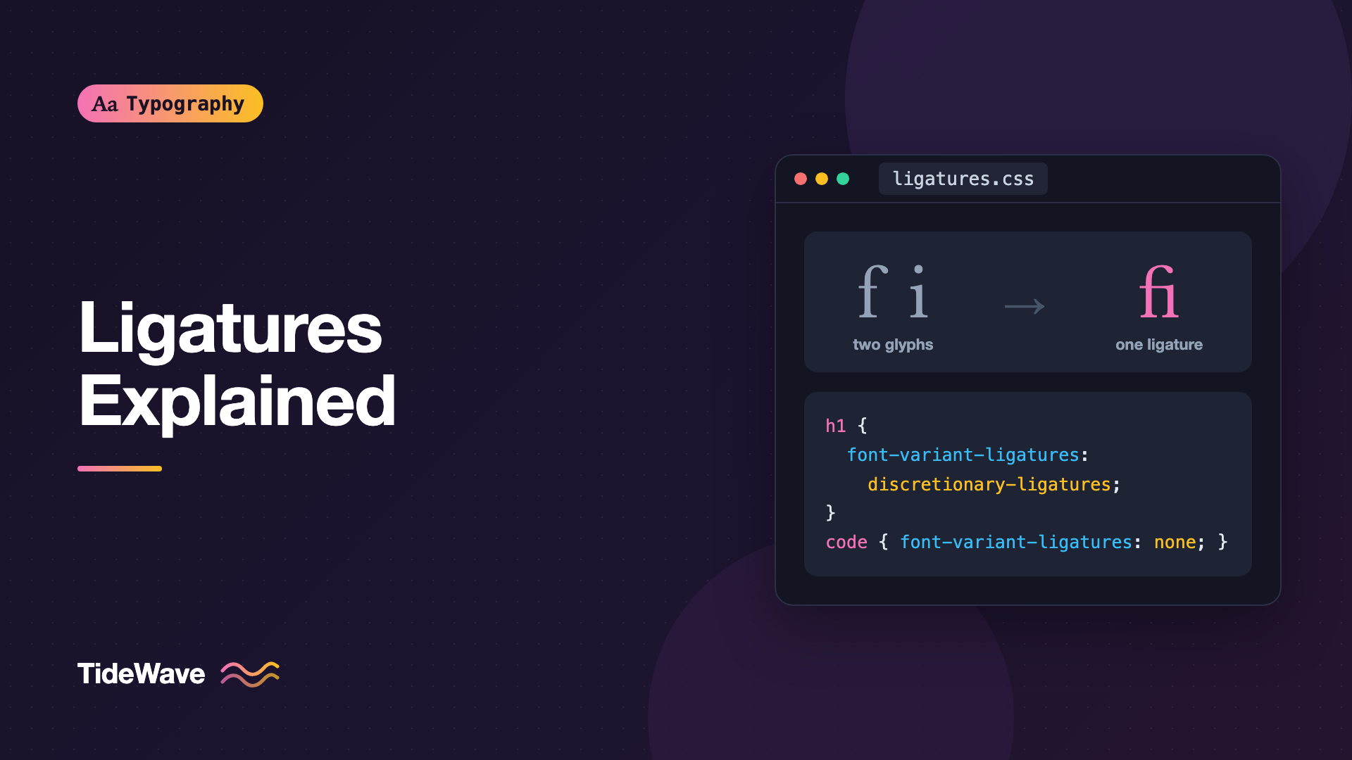 Ligatures Explained: Standard, Discretionary, and Contextual