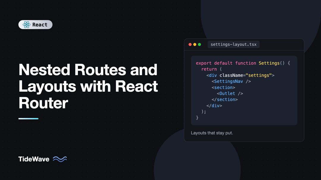 Nested Routes and Layouts with React Router
