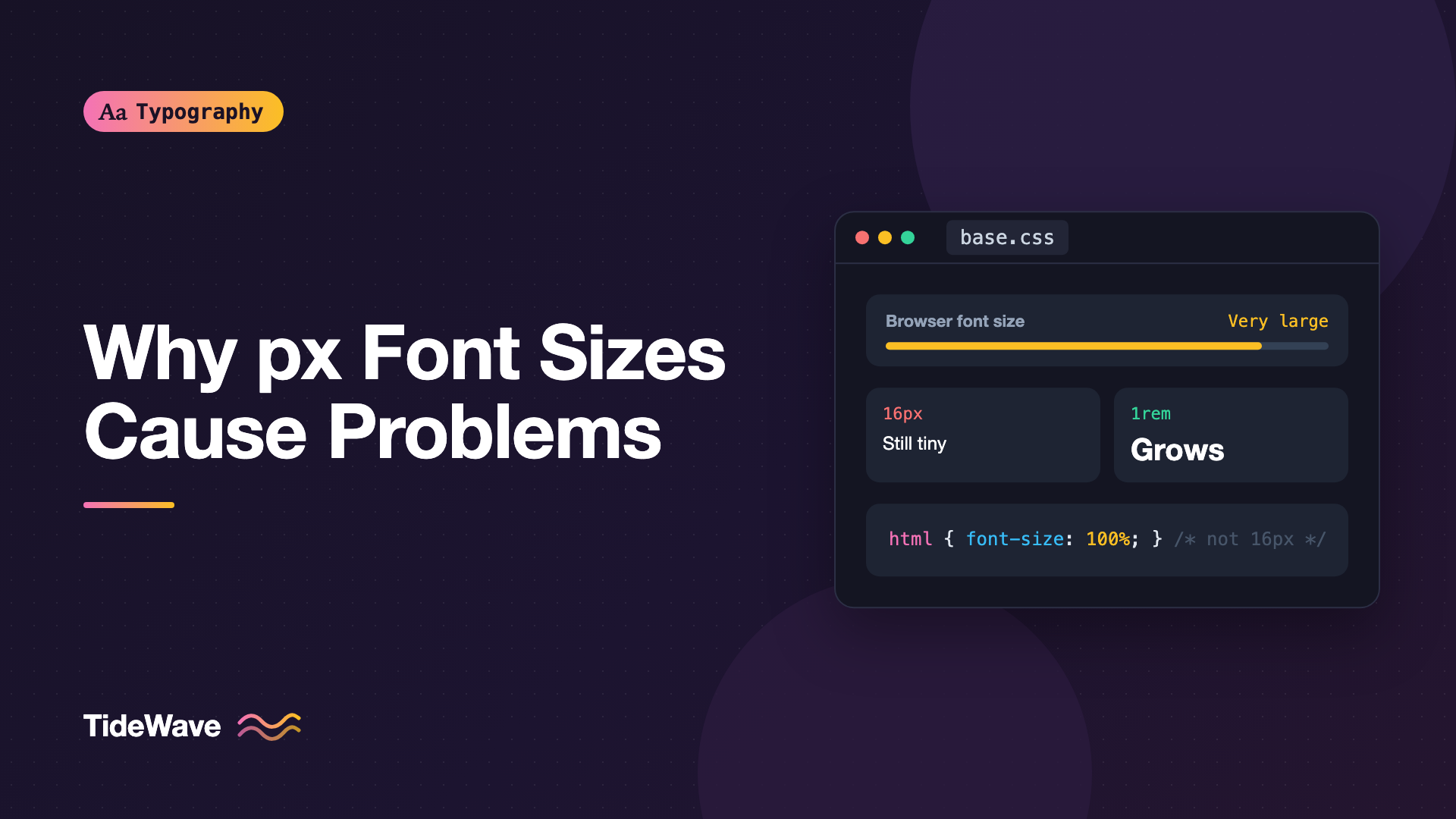 Respecting User Font Size Preferences: Why px Font Sizes Cause Problems