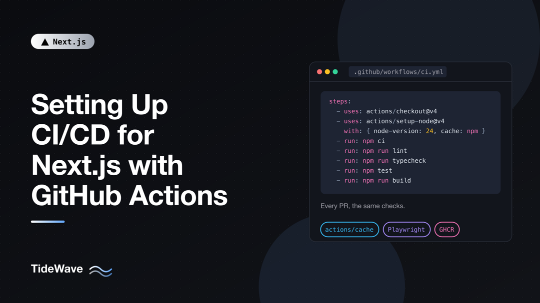 Setting Up CI/CD for Next.js with GitHub Actions