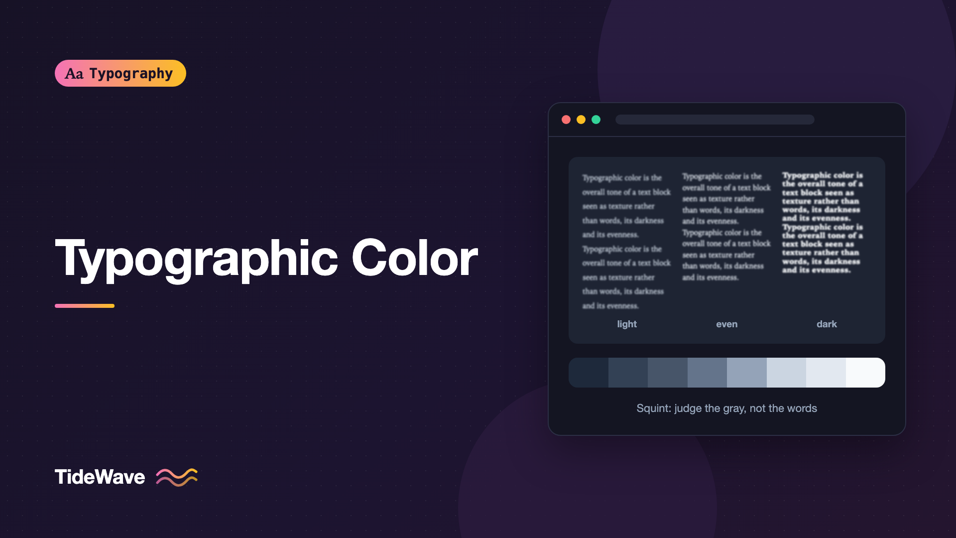 Typographic Color: Judging the Gray Value of a Text Block