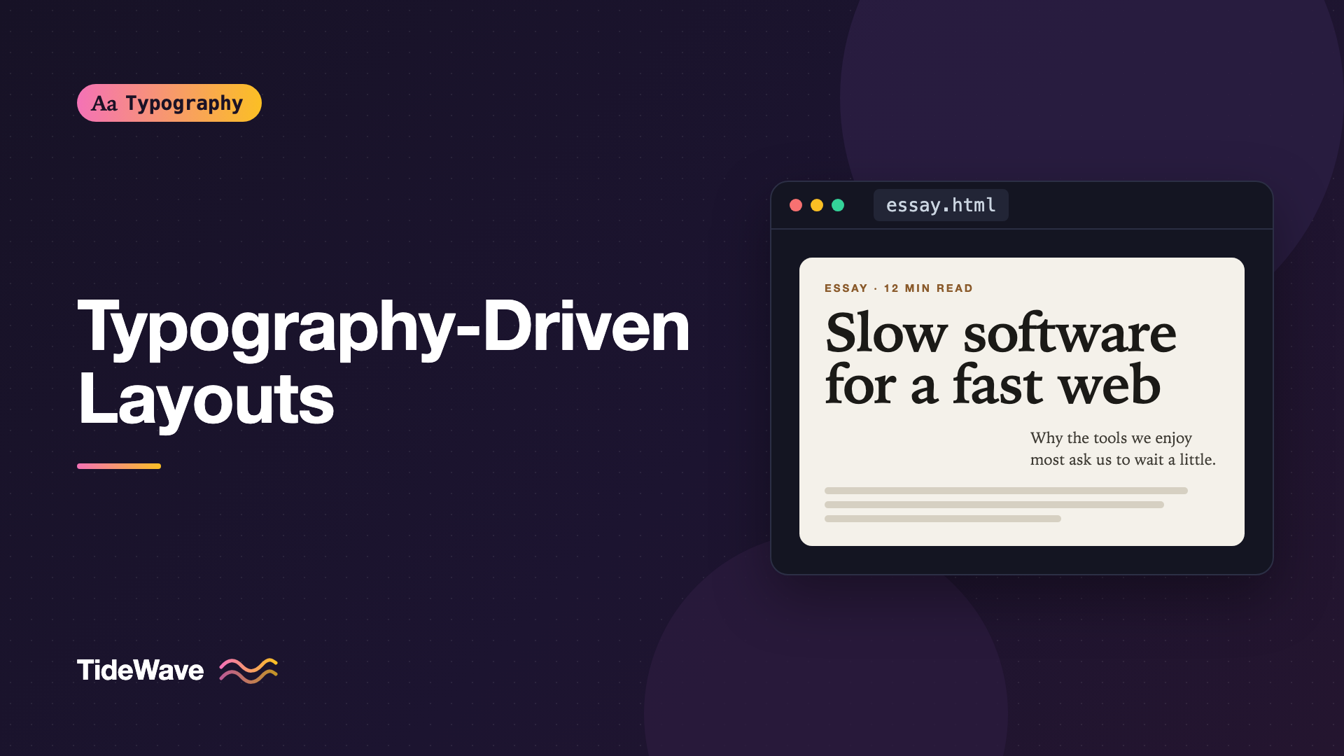 Typography-Driven Layouts: When Text Is the Design