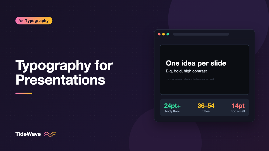 Typography for Presentations: Making Slides Readable from the Back of the Room