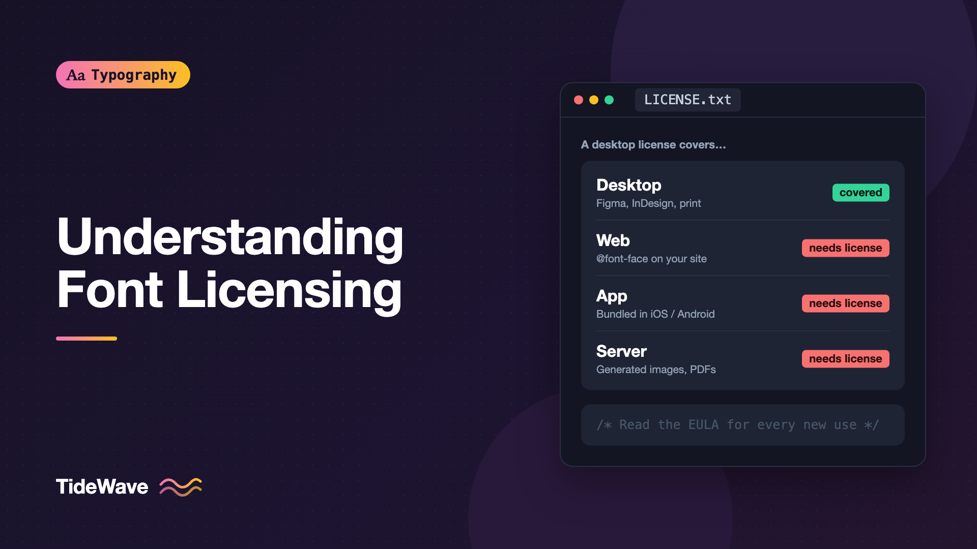 Understanding Font Licensing: Desktop, Web, and App Licenses Explained