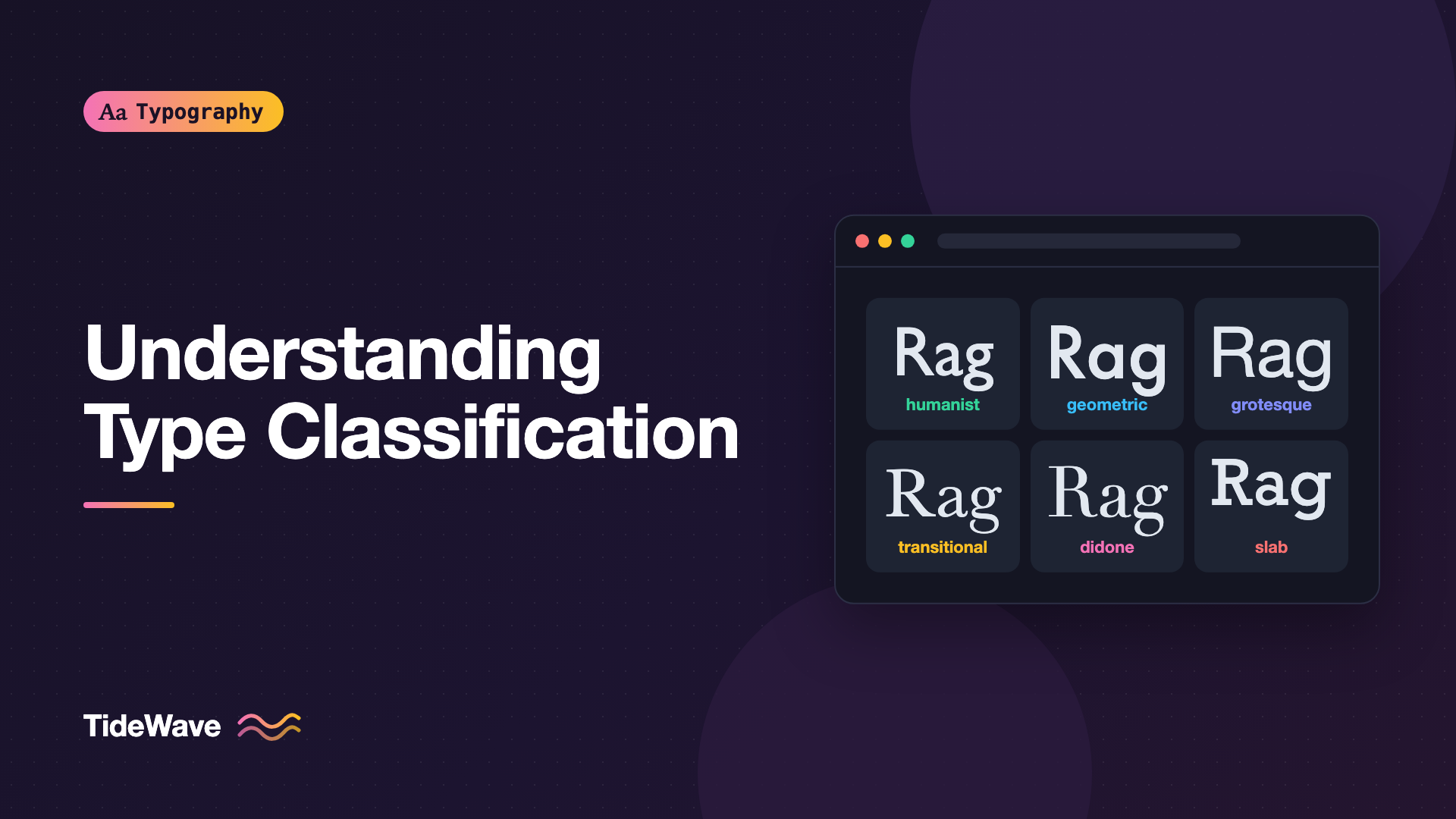 Understanding Type Classification: Humanist, Geometric, Grotesque, and Beyond