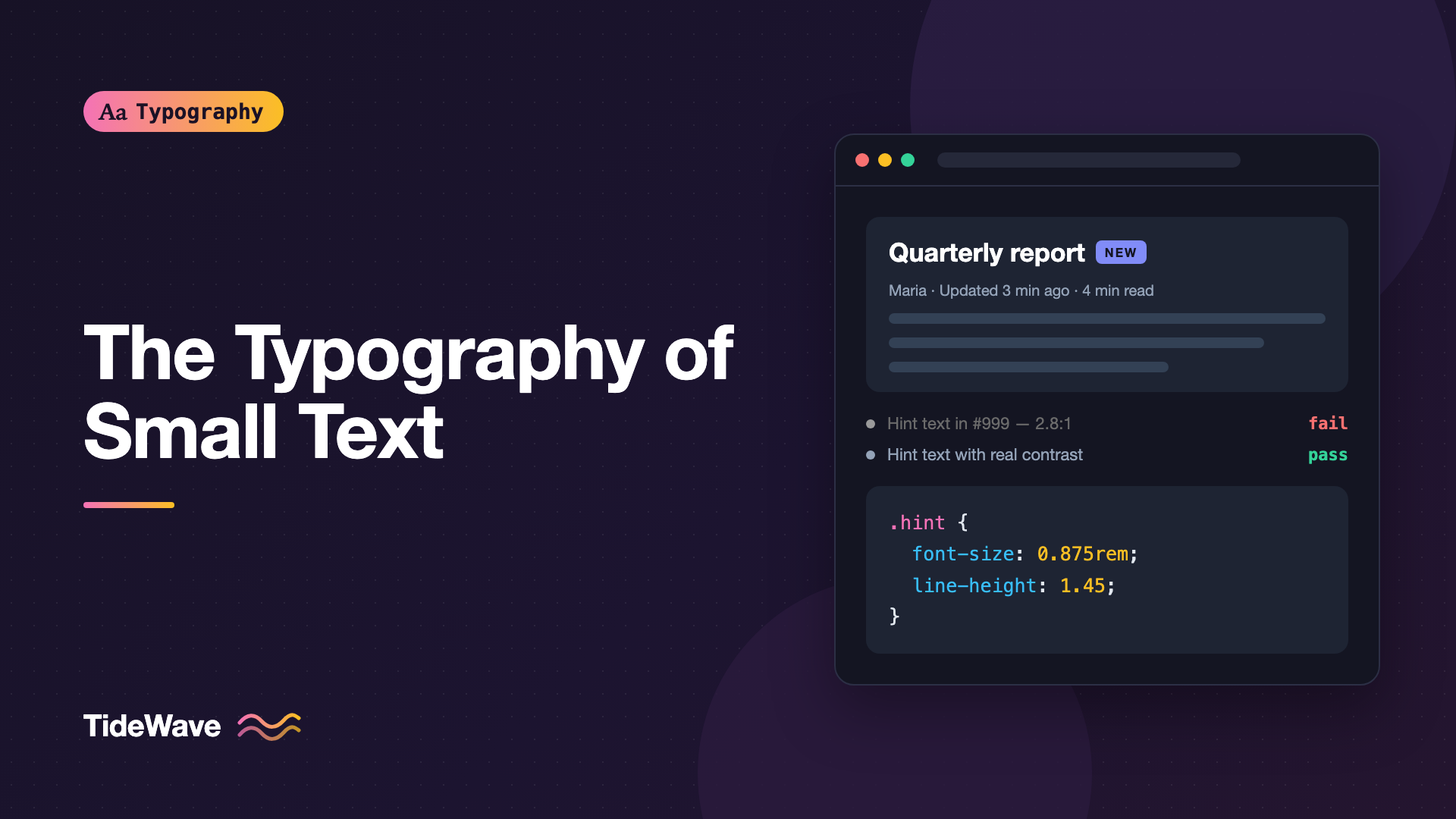 Writing and Styling Microcopy: The Typography of Small Text