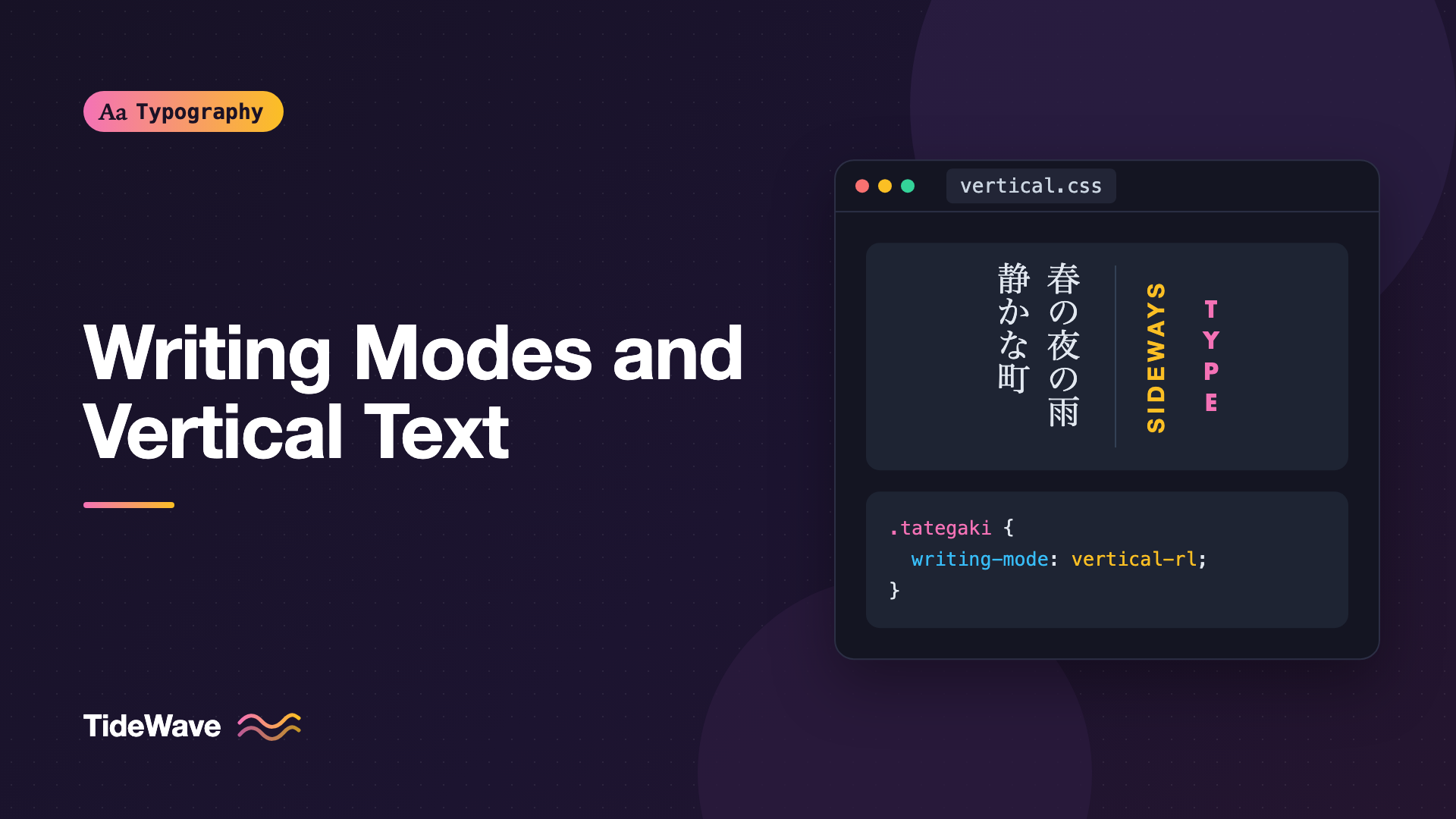 Writing Modes and Vertical Text in CSS